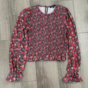 Vibrant Floral Long Sleeve Blouse